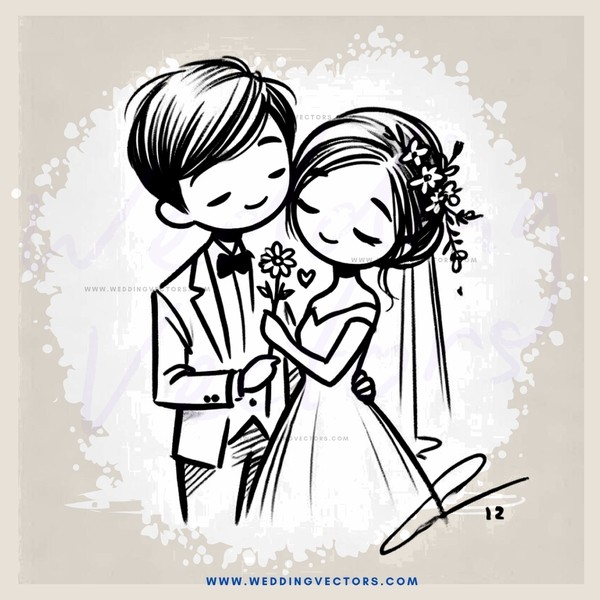 a couple embracing in white