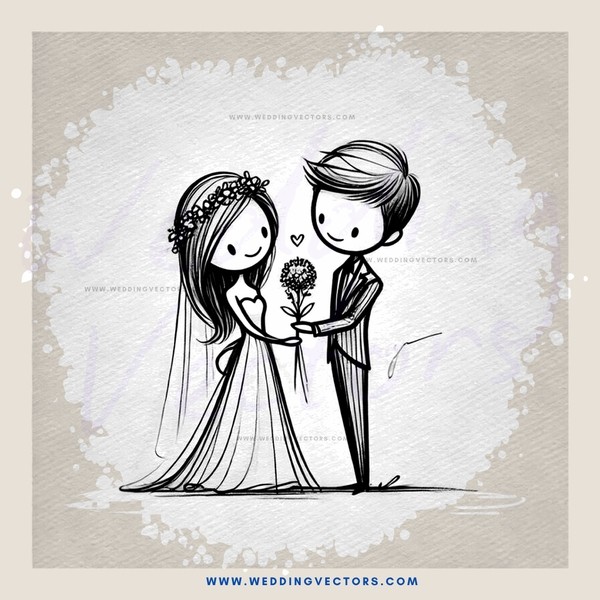 a bride and groom embrace
