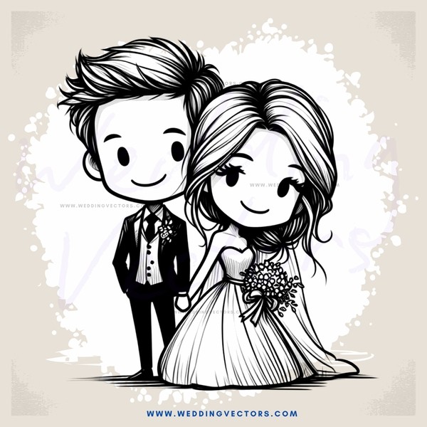 a couple on their wedding day
