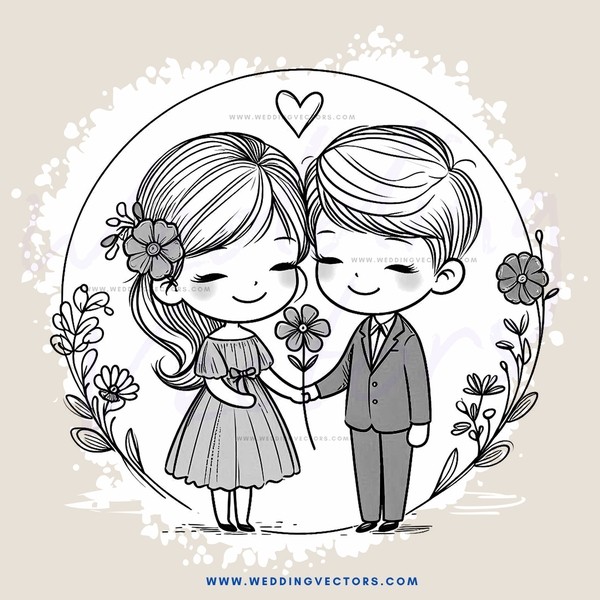 a boy and girl hugging in flower bloom