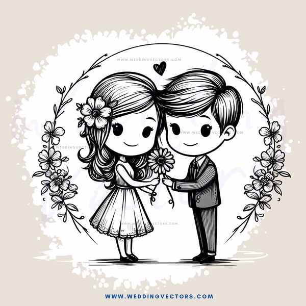 a boy and girl holding hands in picture frame