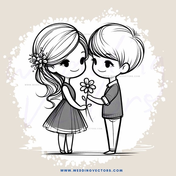 two children holding a flower and smiling