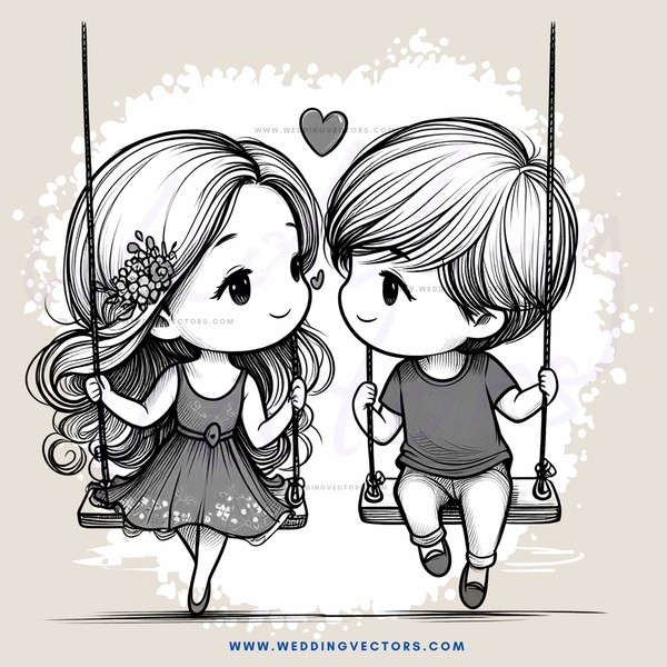 swinging lovers in love and peace