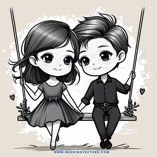 lovers on swing