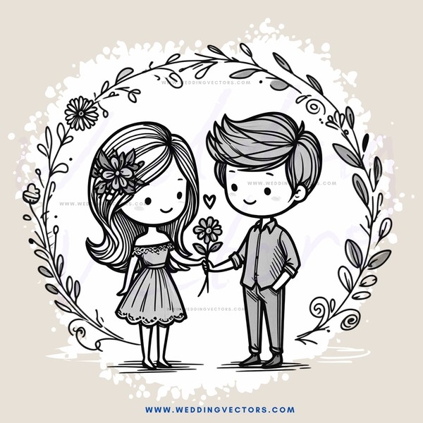 boy and girl holding hands in wedding style