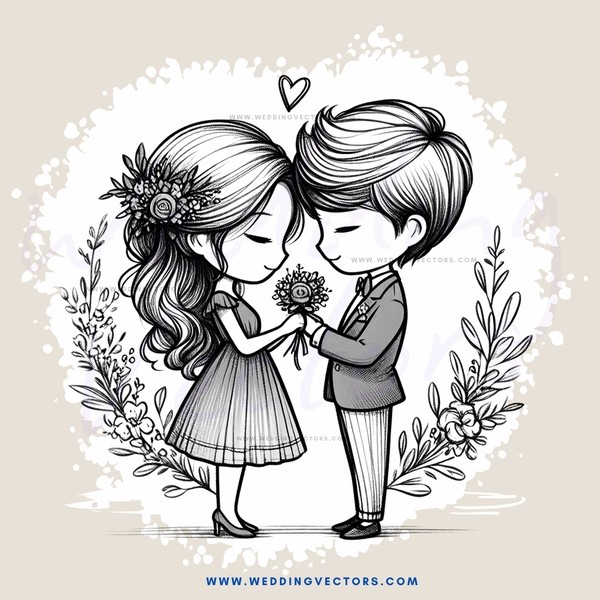 two people holding flower bouquets