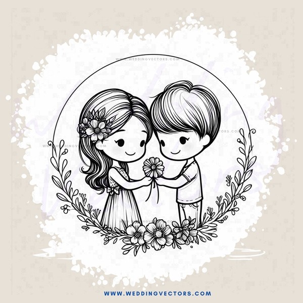 a loving couple in black and white