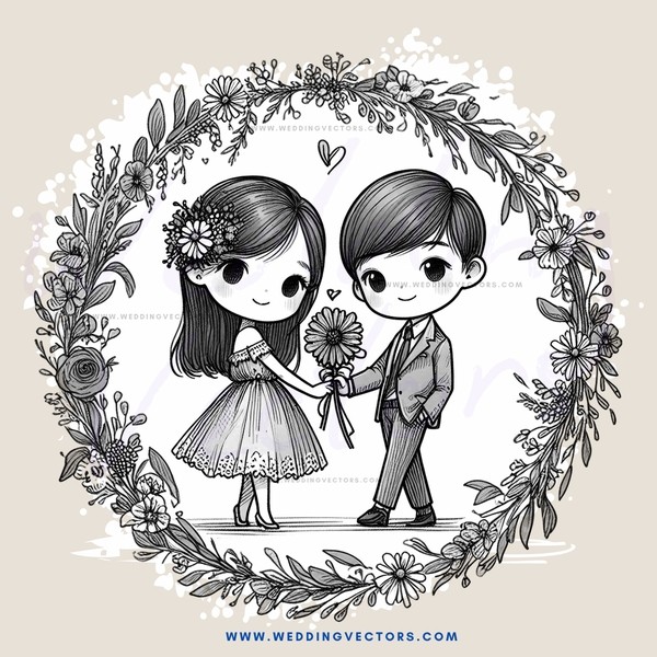 an eternity wreath with love and lust drawing