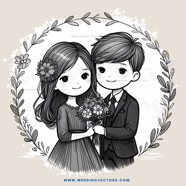 a young couple exchanging vows