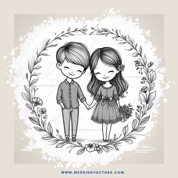 an easter card with two kids holding hands