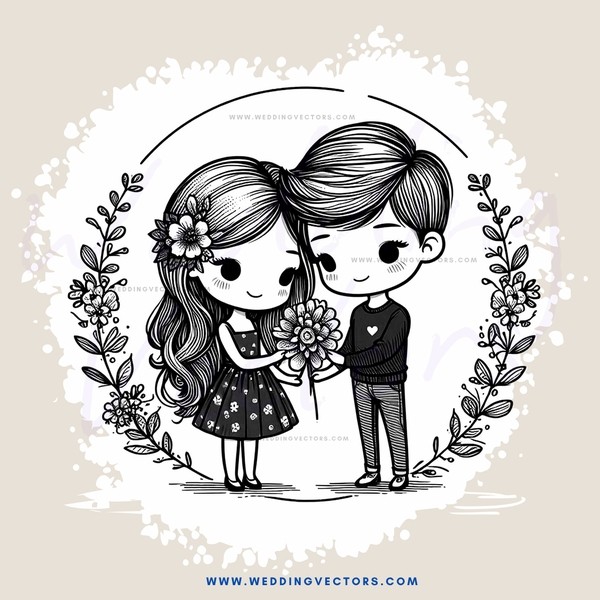 a couple in nature scene