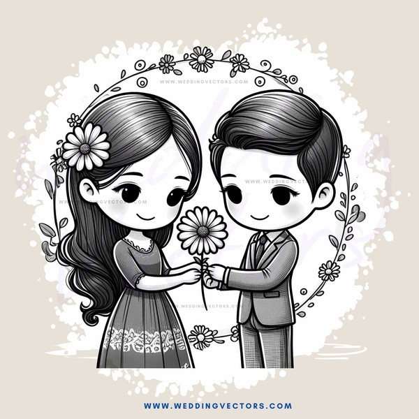 two people holding flowers and plants