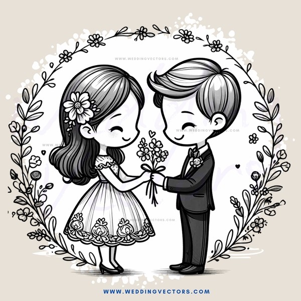 a couple's wedding day picture