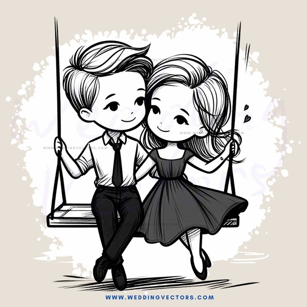 a couple on a swing
