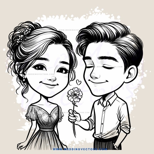 two people sharing a flower