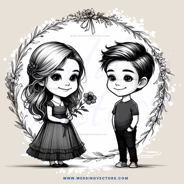 a young couple standing next to each other