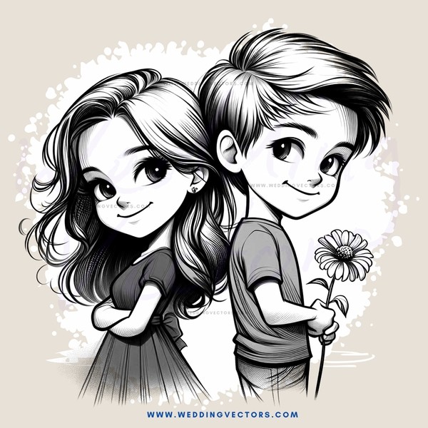 the boy and girl are holding hands