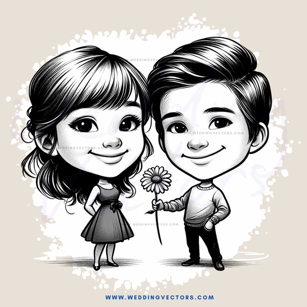two kids holding a flower