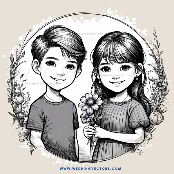 boy and girl posing together