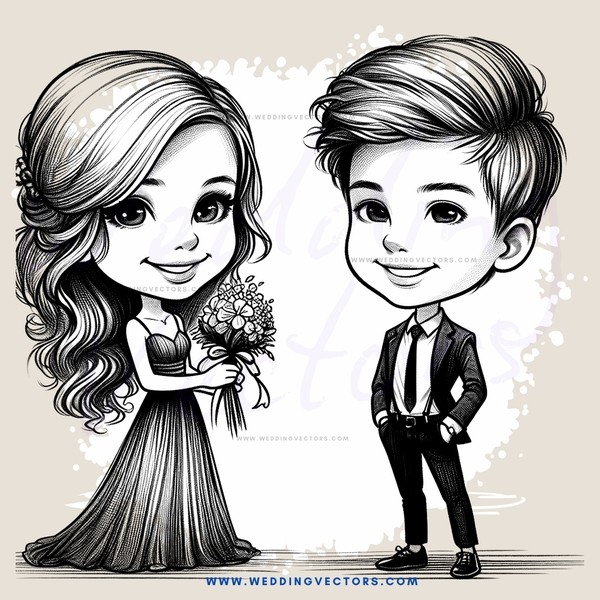 cartoon smile and flowers