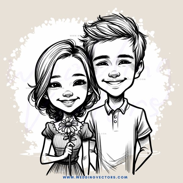 a young couple smiling at each other