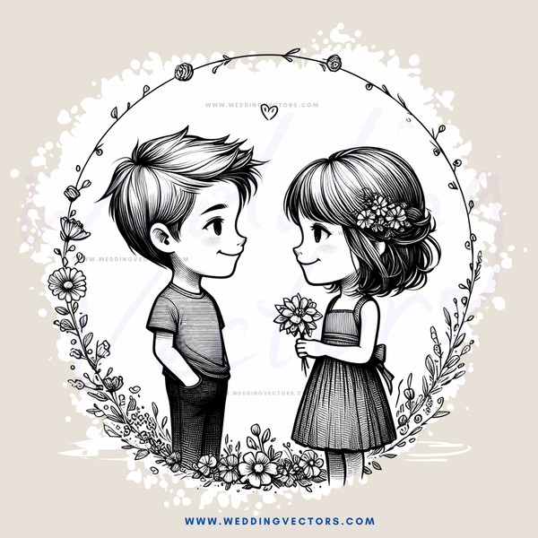 boy and girl flowers