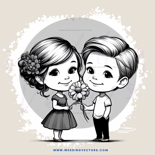cute kiddo's holding flowers