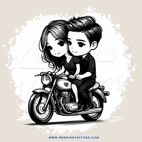a boy and girl on a motorcycle