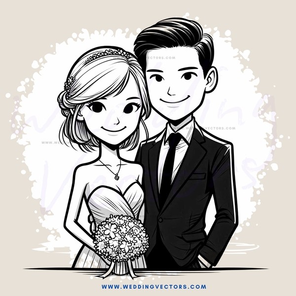a young couple posing for their picture