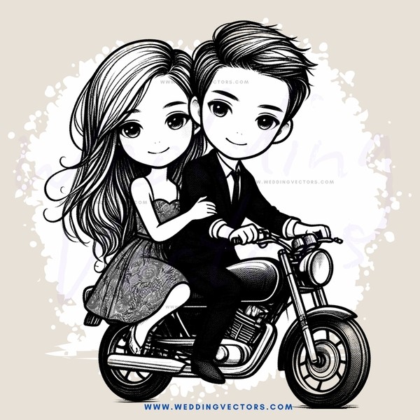 the boy and girl on motorcycle