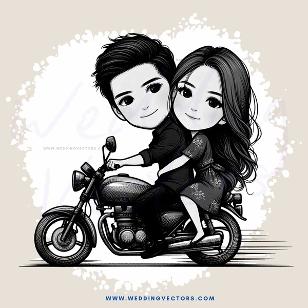 a boy and girl on a motorcycle