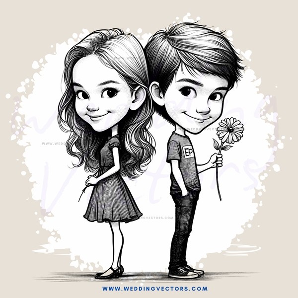 two kids holding a flower
