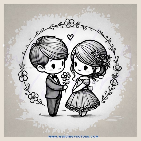 a boy and girl standing together