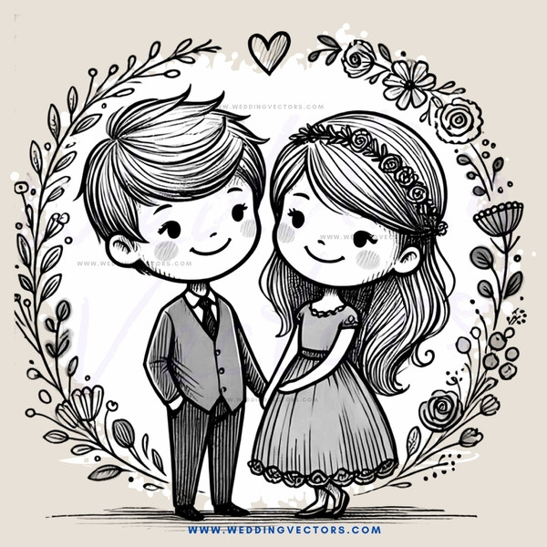 couple in black and white