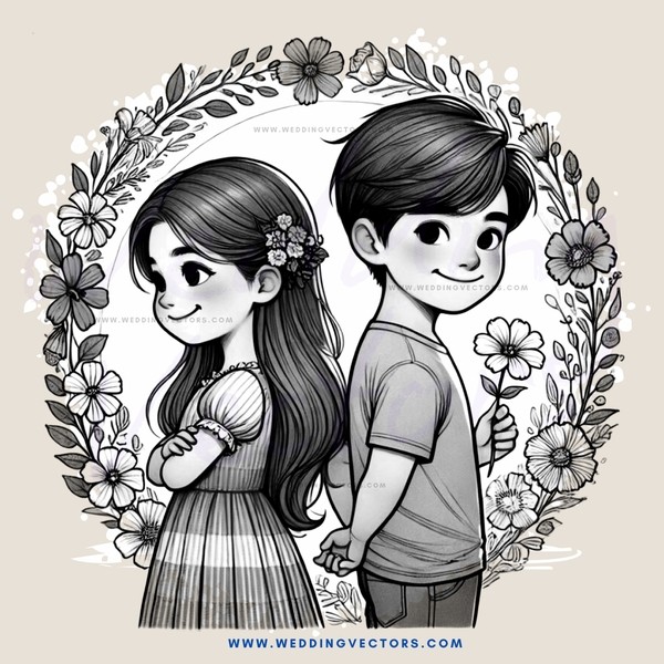 boy and girl cartoon picture