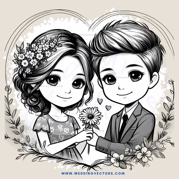 a boy and girl sitting together