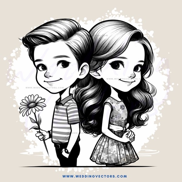 two children holding a flower