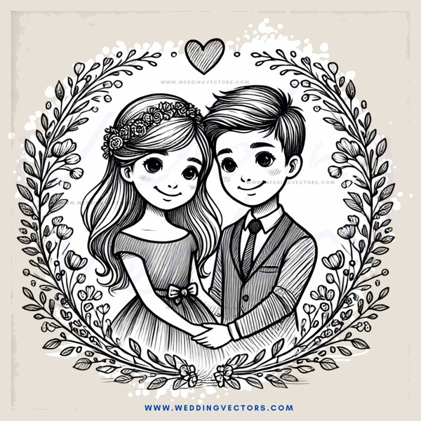 two people in wedding attire