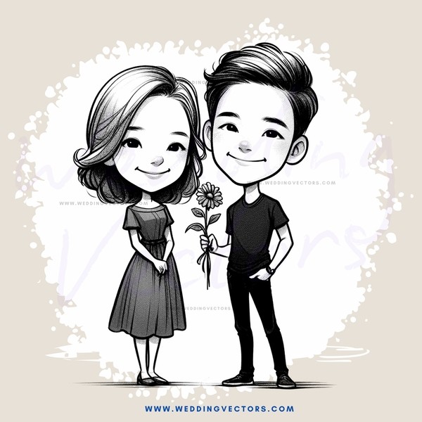 boy and girl standing side by side