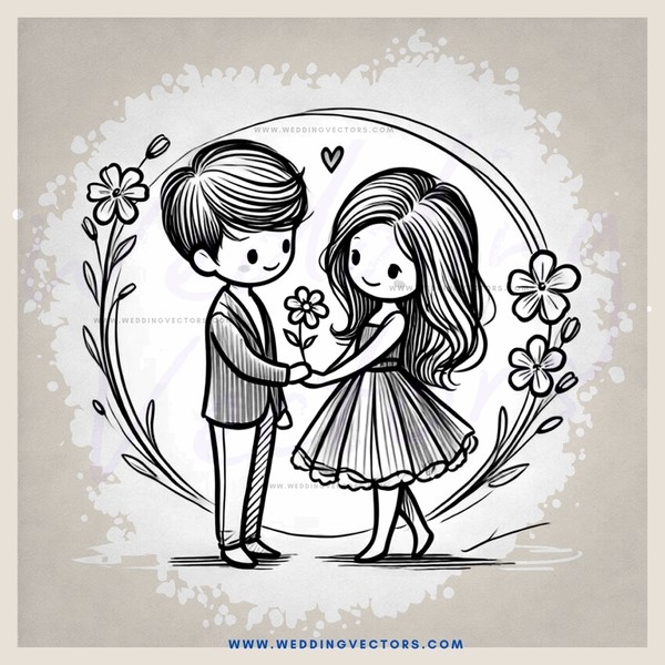 a young couple in love