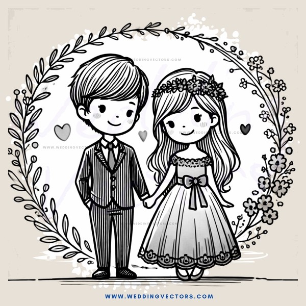 a boy and girl standing together