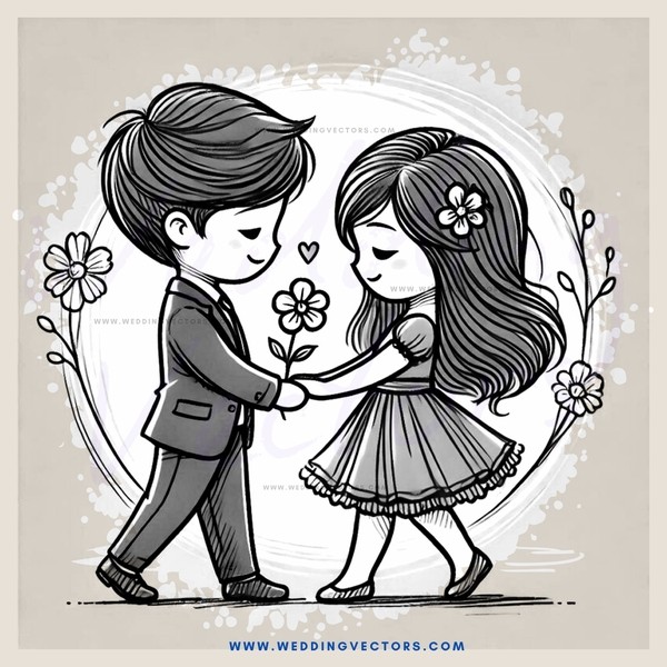 a young couple in love