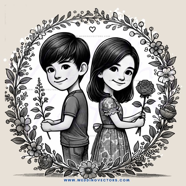 boy and girl cartoon picture