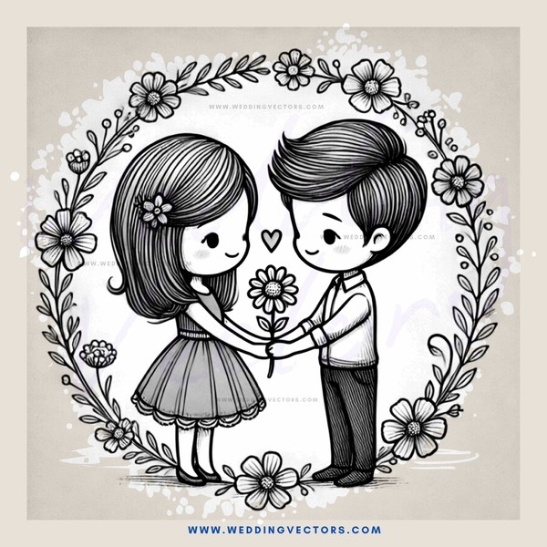 two children in love