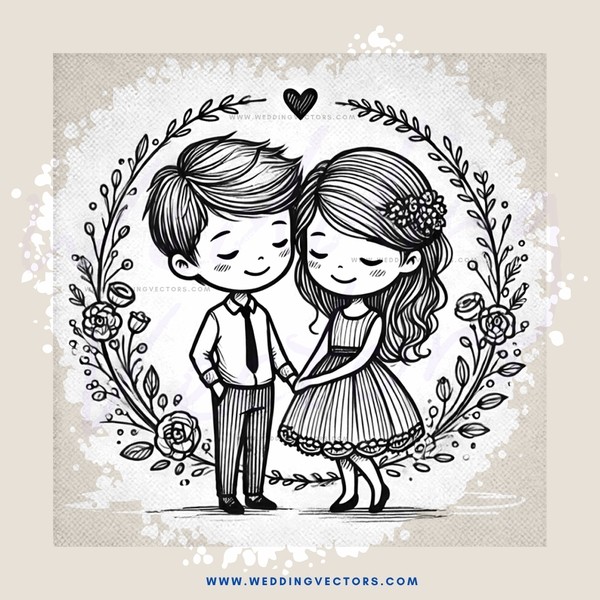 a couple's portrait in black and white