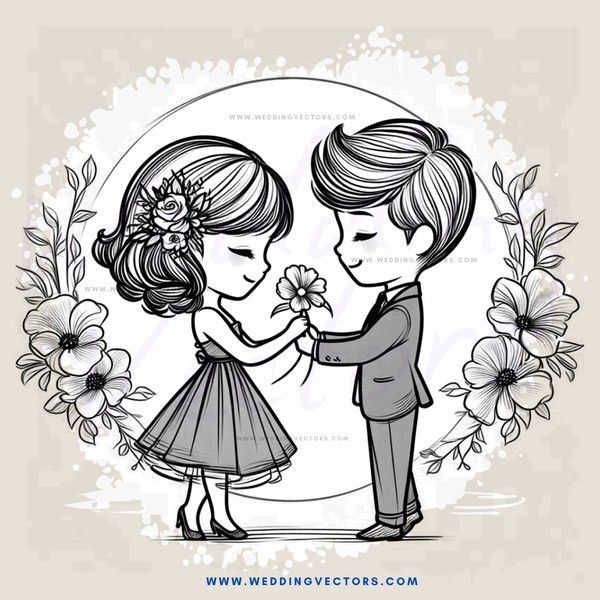 two people sharing a flower