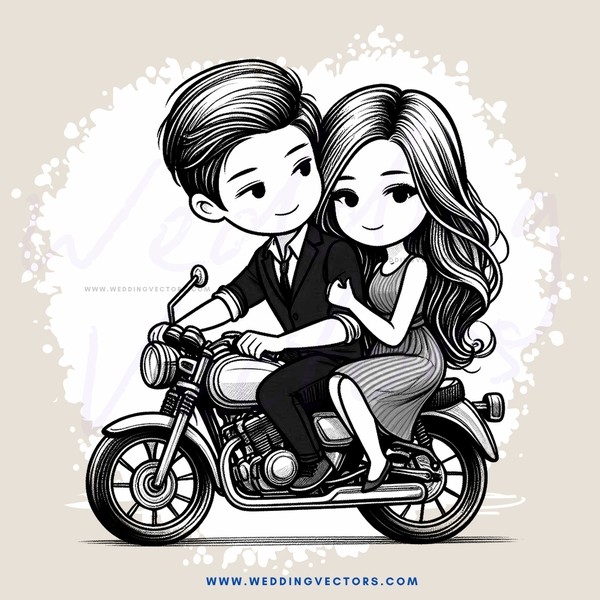 a man and woman on a motorcycle