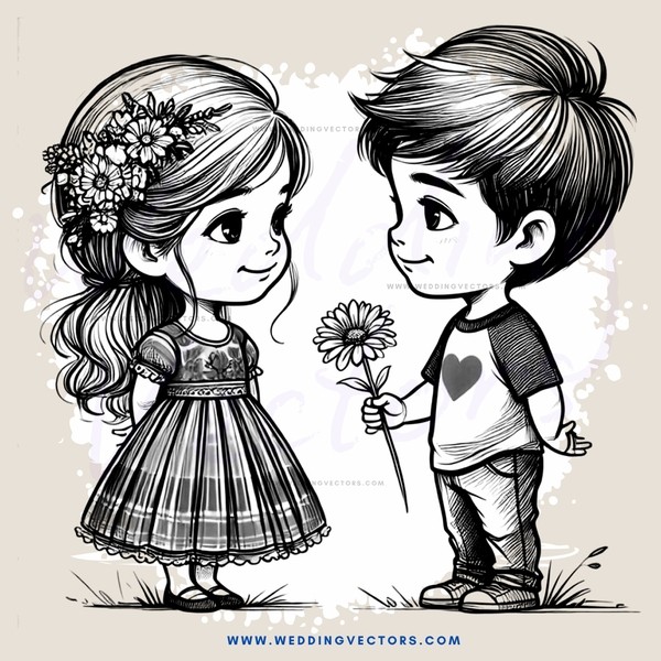 the girl is holding a flower