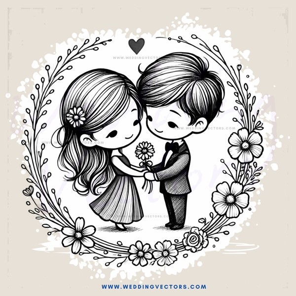 a couple in a wedding portrait