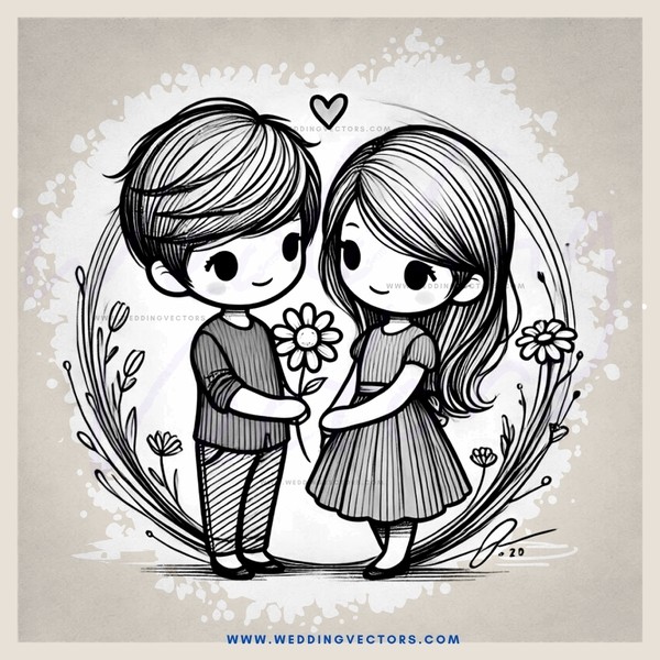 love story in black and white